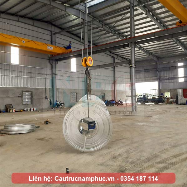 Thử tải cầu trục dầm đôi 10 tấn