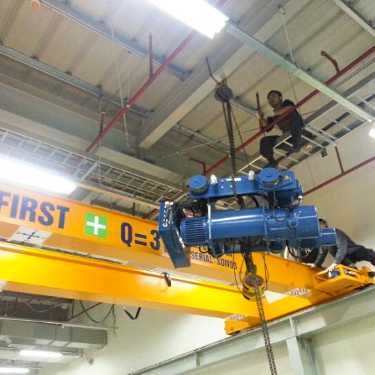 Lắp đặt cầu trục dầm đôi 10 tấn khẩu độ 10 mét