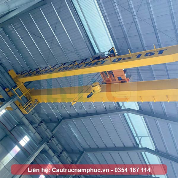 Tổng thể cầu trục dầm đôi 15 tấn khẩu độ 10 mét