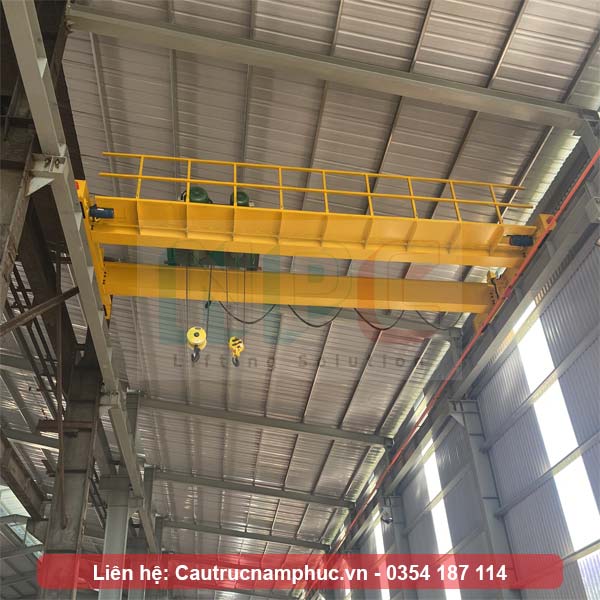 Hoàn thiện lắp đặt cầu trục dầm đôi 5 tấn khẩu độ 8 mét