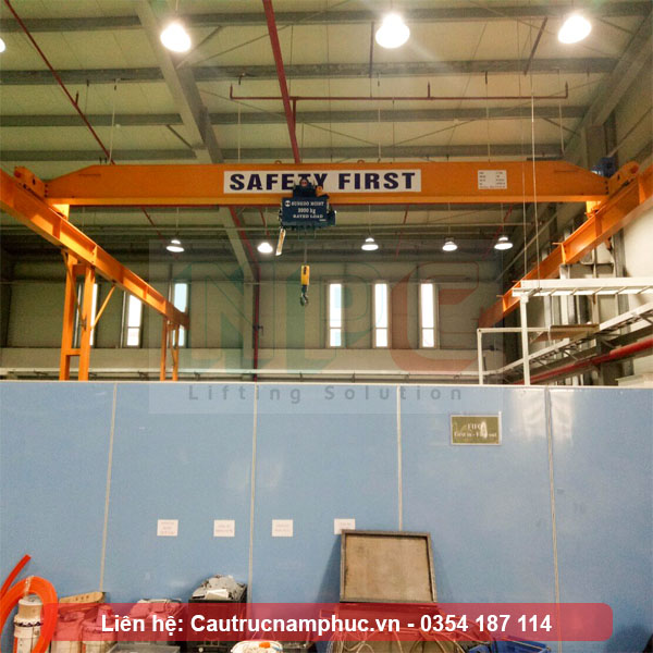 Cầu trục dầm đơn 3 tấn khẩu độ 10 mét