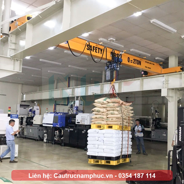 Cầu trục dầm đơn tải trọng 2 tấn khẩu độ 8 mét