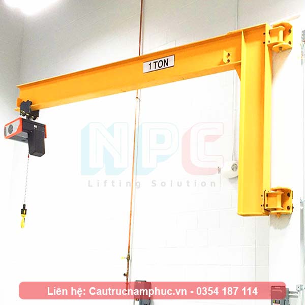 Cầu trục treo tường 1 tấn tích kiệm diện tích