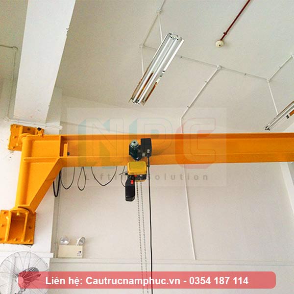 Cầu trục treo tường 3 tấn dùng điện 3 pha