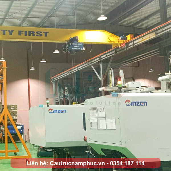 Hoàn thiện lắp đặt cầu trục dầm đơn 10 tấn khẩu độ 10 mét