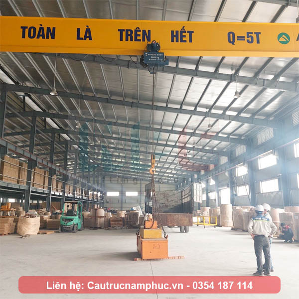 Kiểm định cầu trục dầm đơn 5 tấn khẩu độ 10 mét