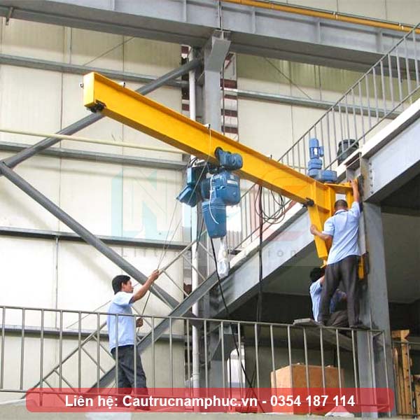 Lắp đặt cầu trục treo tường 1 tấn