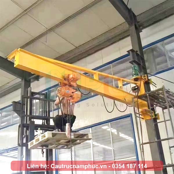 Lắp đặt cầu trục treo tường 2 tấn