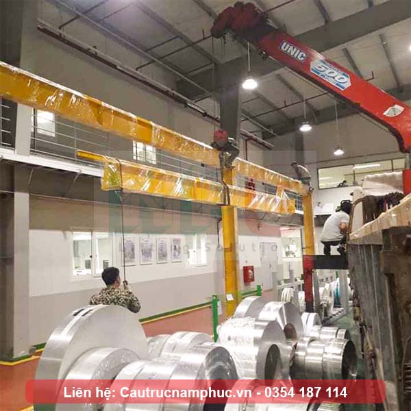 Lắp đặt dầm đỡ ray cầu trục