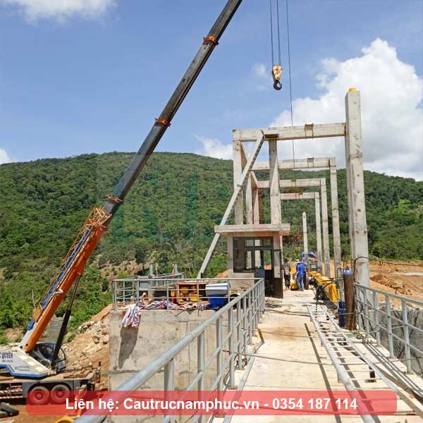 Lắp đặt monorail 2 tấn đường chạy 30 mét