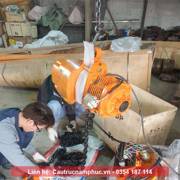 Thiết bị palang cổng trục dầm đơn 2 tấn