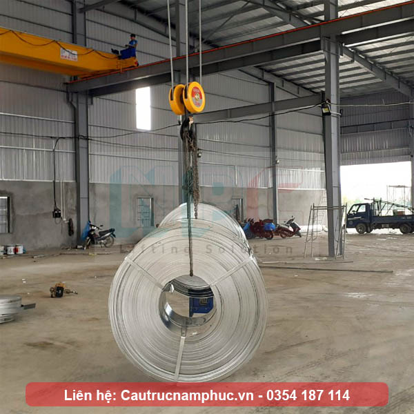 Thử tải cầu trục dầm đơn 10 tấn