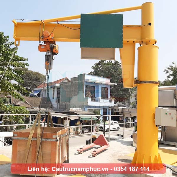 Thử tải cầu trục quay 1 tấn