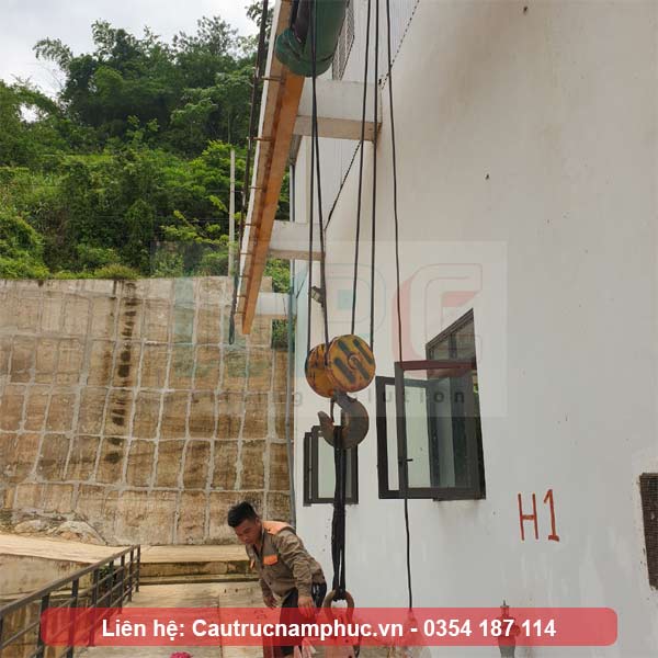 Thử tải monorail 10 tấn đường chạy 20 mét