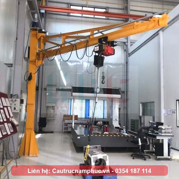 Ứng dụng trong gia công cơ khí cầu trục quay 1 tấn